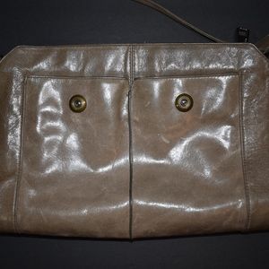 HOBO Stone / Tan Distressed Leather Crossbody